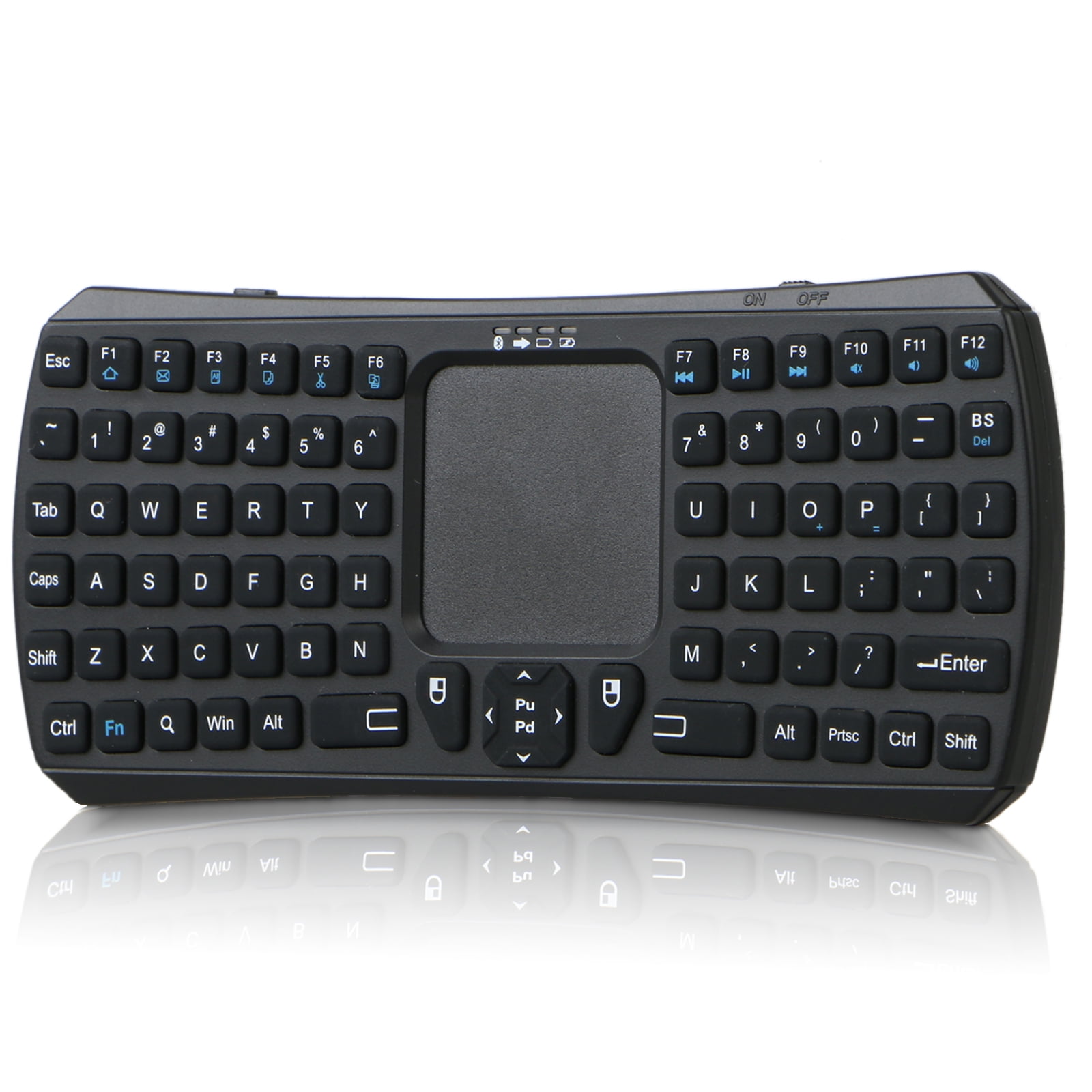 Mini Bluetooth Touchpad Keyboard Rechargable Handheld Remote Control 