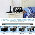 thumbnail image 2 of Digital Alarm Clock, 6" Large Mirror Surface LED Clocks with Dual USB Charger Ports, Auto/Custom Brightness,Easy Snooze Function, Alarm Clocks for Bedrooms Nightstand, 2 of 7