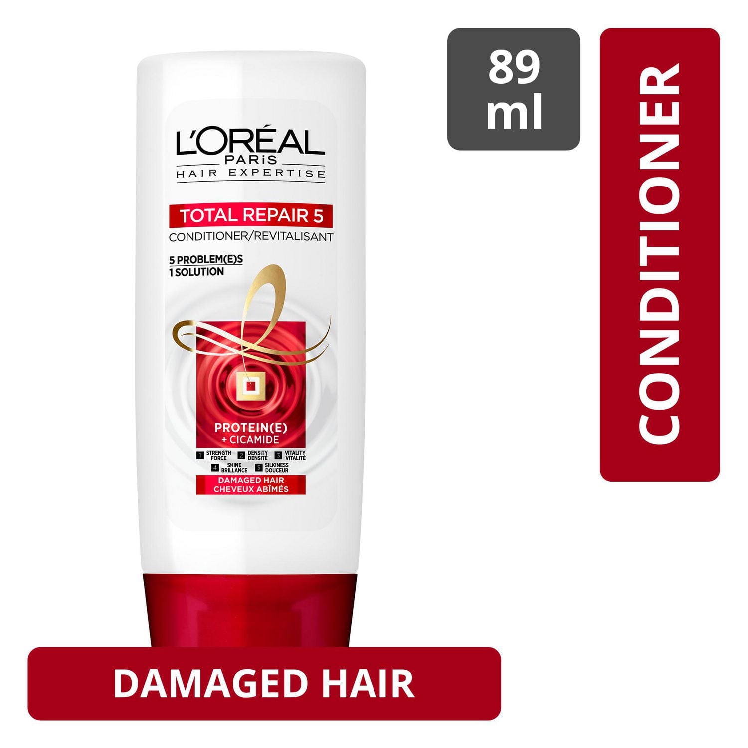 L'Oréal Paris Hair Expertise Total Repair 5 après-Shampooing Cheveux Abîmés, 89 Ml 89 ml