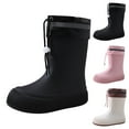 thumbnail image 5 of XIMIN Women's Mid Calf Rain Boots Muck Boots Rain Boots Lightweight Portable Garden Shoes Drawstring Boots Easy-on Outdoor Playing Rain Boot, 5 of 5