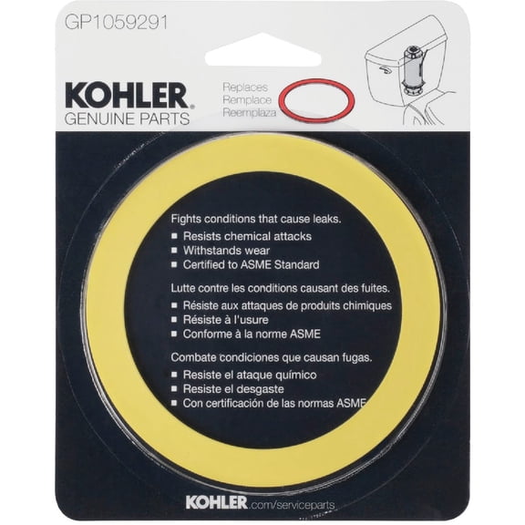 Kohler Canister Seal GP1059291 - Replacement Toilet Part - 4 Pack, 0.25" x 3.00" x 3.00"