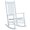 White, variant on Outsunny Wooden Porch Rocking Chair Outdoor Patio Rocker Garden Single Leisure Reclining Seat Armchair White