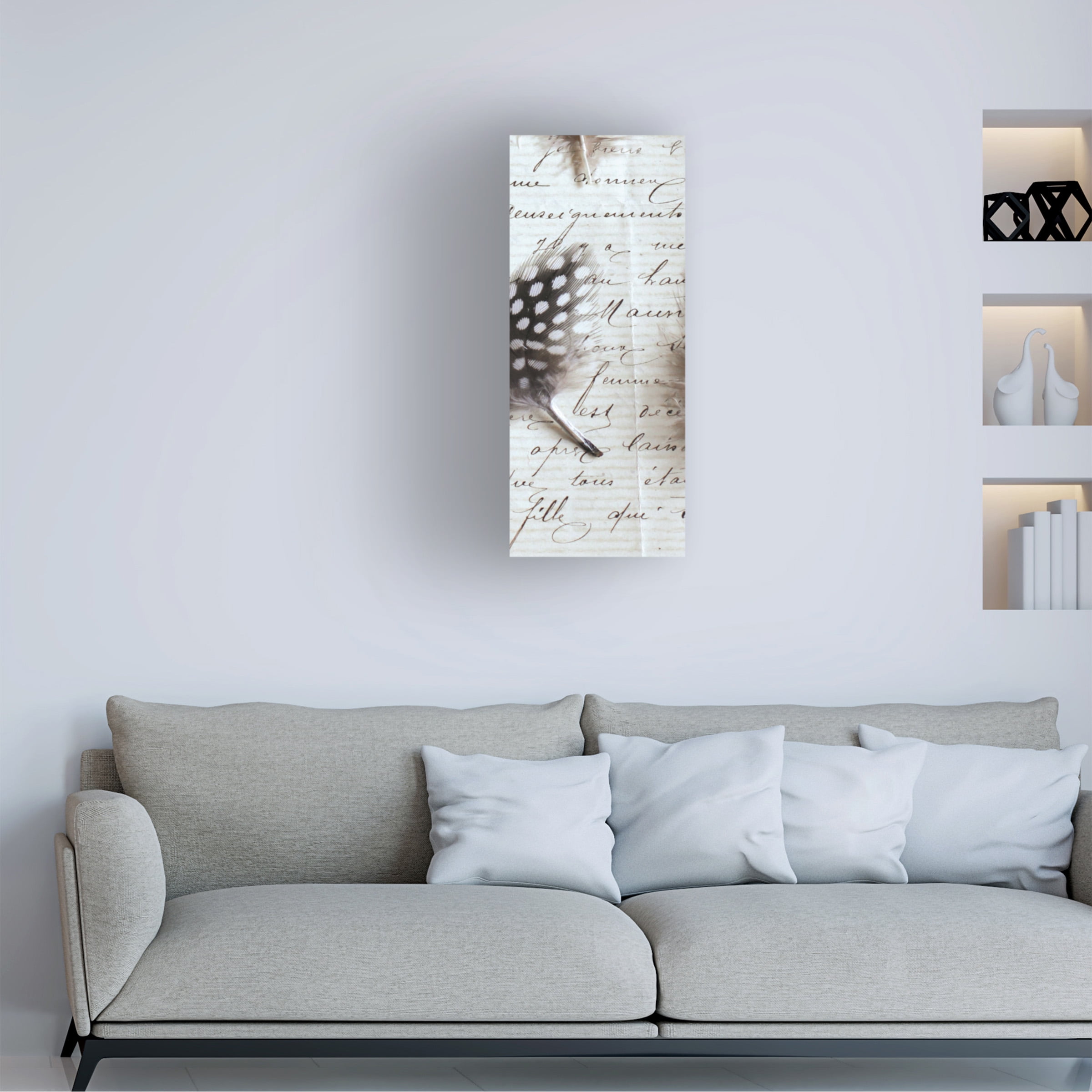 Trademark Fine Art 'Plume Feathers V Crop I' Canvas Art by Sue Schlabach
