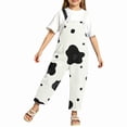 thumbnail image 5 of Generic Teen Girl Cow Overalls Adjustable Straps Wide Leg Casual Jumpsuit Onesie, 5 of 7
