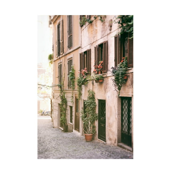 Canvas Wall Art - Carina Okula 'Rustic Roman Street' Wall Art for Living Room, Bedroom, or Office Décor by Trademark Fine Art - 12 x 19 Inches