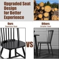 thumbnail image 6 of Costway Set of 4 Vintage Windsor Dining Side Chair Wood Spindleback Kitchen Room Black, 6 of 12