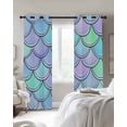 thumbnail image 4 of Abstract Art Coastal Blackout Curtains for Bedroom Living Room Darkening Curtains 84 Inch Length 2 Panels Set Nautical Sea Summer Beach Window Curtain Window Treatment Grommet Drapes 42"x84", 4 of 9