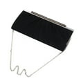 thumbnail image 3 of Elegant Pleated Satin w/ Crystal Top Hard Frame Clutch Evening Bag, 3 of 4