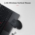 thumbnail image 3 of 2.4G Wireless Optical Vertical 6 Keys Ergonomic Office 3 Adjustable DPI Comfortable Hand Feel for PC Laptop Black, 3 of 7
