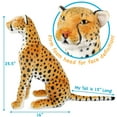 thumbnail image 6 of Cecil the Cheetah | 25 Inch Tall Big Stuffed Animal Plush Leopard | Shipping from Texas | By TigerHart Toys, 6 of 6