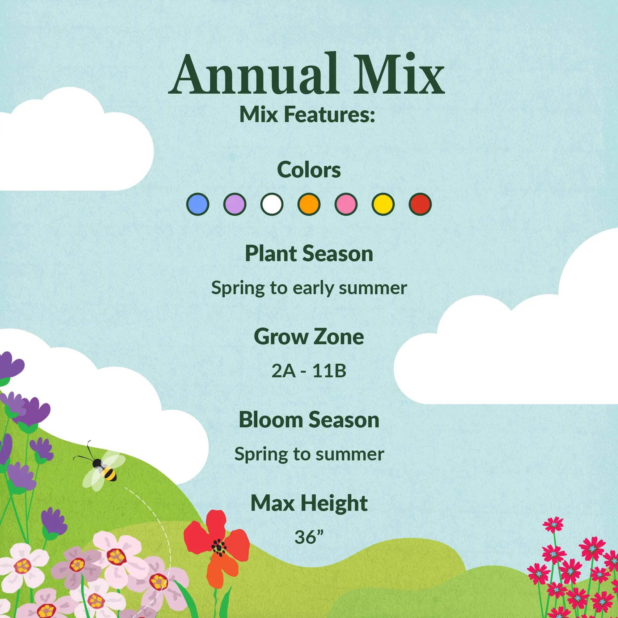 Ferry-Morse Annual Mix Bulk Flower Seeds, 1lb