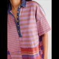 thumbnail image 4 of Vestido Minivestido de Verano Y2k con Rayas en Contraste para Mujer, Estilo Babydoll, con Retazos, Cuello en V, Corta, Estilo Vintage Rosa y XL, 4 of 8