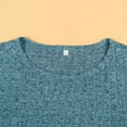 thumbnail image 5 of YOPTOP T-Shirt de Maternité pour Femmes à Ourlet Irrégulier et Uni, Décontracté, Manches Longues, Col Rond, T-Shirt de Base pour Allaitement, Haut d'Allaitement, Bleu, P, 5 of 5