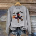 thumbnail image 4 of Jsaierl Halloween Sweatshirts for Women Plus Size Pumpkin Ghost Graphic Sweatshirt Going Out Crewneck T-shirt Long Sleeve Dressy Casual Pullover Tops Halloween Clothes, 4 of 4