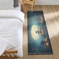 thumbnail image 2 of Wobogo Halloween Skull Theme Bedside Long Rug Delicate and Soft Modern Indoor Area Decor Non Slip Carpet for Bed Room Corridor Entrance Balcony, 2 of 8