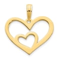 thumbnail image 4 of FJC Finejewelers 14 kt Yellow Gold Heart in a Heart Charm 18 mm, 4 of 6