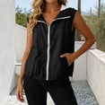 thumbnail image 2 of Women's Sleeveless Hooded Vest with Pockets Zip Up Sun Protection UPF 50+ Lightweight Jacket Outdoor Wear for Casual Sports, 2 of 9