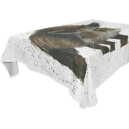 

POPCreation Brown Pig Tablecloth 60x104 inches