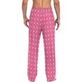 thumbnail image 2 of HPINK-T Pink Polk Dot Pajama Pants Mens Lounge Pants Lightweight Men Pajama Bottoms with Drawstring Pockets, 2 of 13