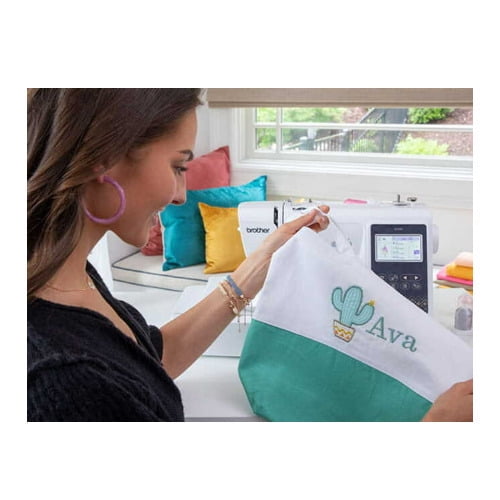 Brother SE700 Elite Computerized LCD Touchscreen Sewing and Embroidery Machine Bundle with Thread Set (2 Items)