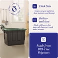 thumbnail image 3 of Homz 2 Pack 20-Gallon Plastic Stackable Home Storage Bins with Lids, Black/Green, 3 of 12