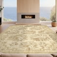 thumbnail image 2 of Design&I 8'x10' Ultra Soft Area Rug, Beige Stepped Boho Frame Botanical Cluster Faded Vintage Farmhouse None Fluffy Washable Non Shedding for Bedroom Living Room Under Sectional, 2 of 7