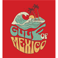 thumbnail image 2 of Gulf of Mexico Wave Text Youth Red Crew Neck Short Sleeve Tee-XS, 2 of 2