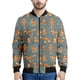 thumbnail image 4 of Bonita chaqueta con cremallera y estampado de zorro en 3D para hombre, abrigo con estampado de animales para niños, chaqueta informal de calle con cremallera, sudadera de manga larga tipo bombardero, 4 of 5
