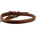 thumbnail image 2 of High Quality Genuine Leather Rolled Dog Collar Neck: 17.5"-21""; 1/2" Diam size, Long Hair Dogs and Puppies, 2 of 2