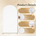 thumbnail image 5 of Acekid 2pcs Wedding Arch Cover, 5.9ft+6.6ft Round Top Chiara Backdrop Cover, Spandex Wedding Arch Stand Covers for Birthday Party Banquet Decoration, 5 of 9