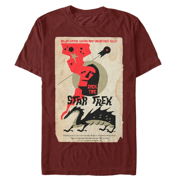 Men's Star Trek: The Original Series Amok Time S2 Episode 1 Poster Graphic Tee Cardinal Medium