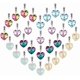 thumbnail image 1 of 30 piezas de dijes de corazón de cristal, 6 colores, colgantes de corazón facetados con gancho, dijes colgantes de amor., 1 of 6