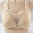 thumbnail image 2 of SMihono Plus Size Bras for Old Women No Underwire Full Coverage Sport Bra Comfortable Vest Style Bras Push Up Underwear Khaki 95, 2 of 4