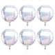 thumbnail image 1 of 6 Globos Iridiscentes de Bola de Discoteca, Enormes Globos de Papel de Aluminio de Discoteca Plateados Brillantes para Decoración de Fiesta Individual de Cumpleaños, 1 of 5