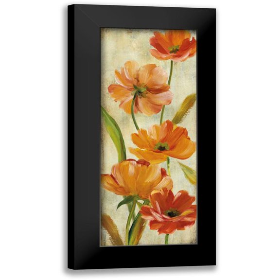 Robinson, Carol 8x14 Black Modern Framed Museum Art Print Titled - Flower Dance II