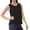 Black, variant on Lightweight Yoga Cover Up Shirt Breathable Athletic Tank Top For Fitness And Casual Wear Casual Basic Tops, Size Medium
