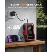 GOOLOO A5 Jump Starter with Air Compressor, 4000A Car Battery Jump Starter for All Gas & 10.0L Diesel Engines, 45W PD Fast Charging, Portable 12V Jump Box with 160 PSI Tire Inflator Auto Shut-Off