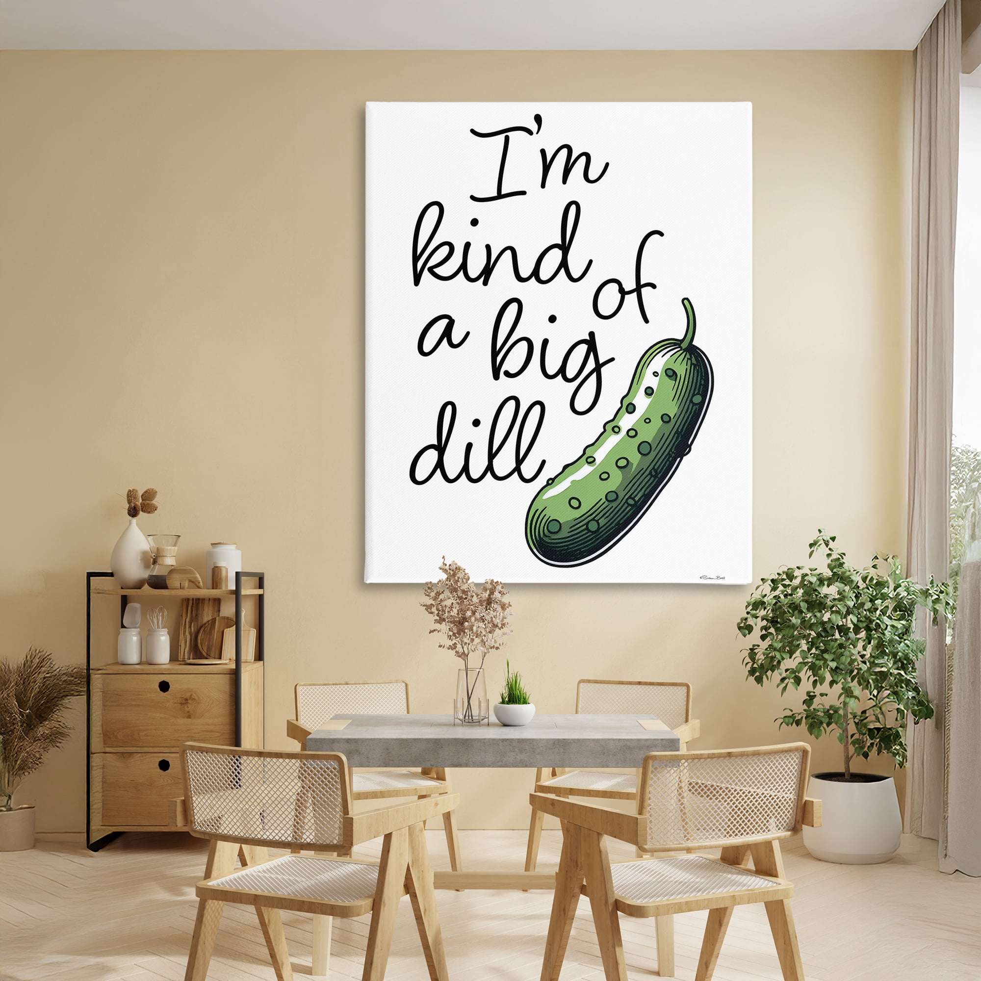 Stupell Industries Kind Of A Big Dill Pickle Canvas Wall Art, design by Susan Ball