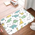 thumbnail image 5 of 1pc Pattern of Cartoon Dinosaurs Absorbent Non-Slip Bathroom Thickened Flannel Rug Decor,Soft,Quick Drying,Suitable For Indoor/outdoor Use,Bathrooms,Bedrooms,Kitchens,Terrace,Laundry Rooms,16"x24", 5 of 9