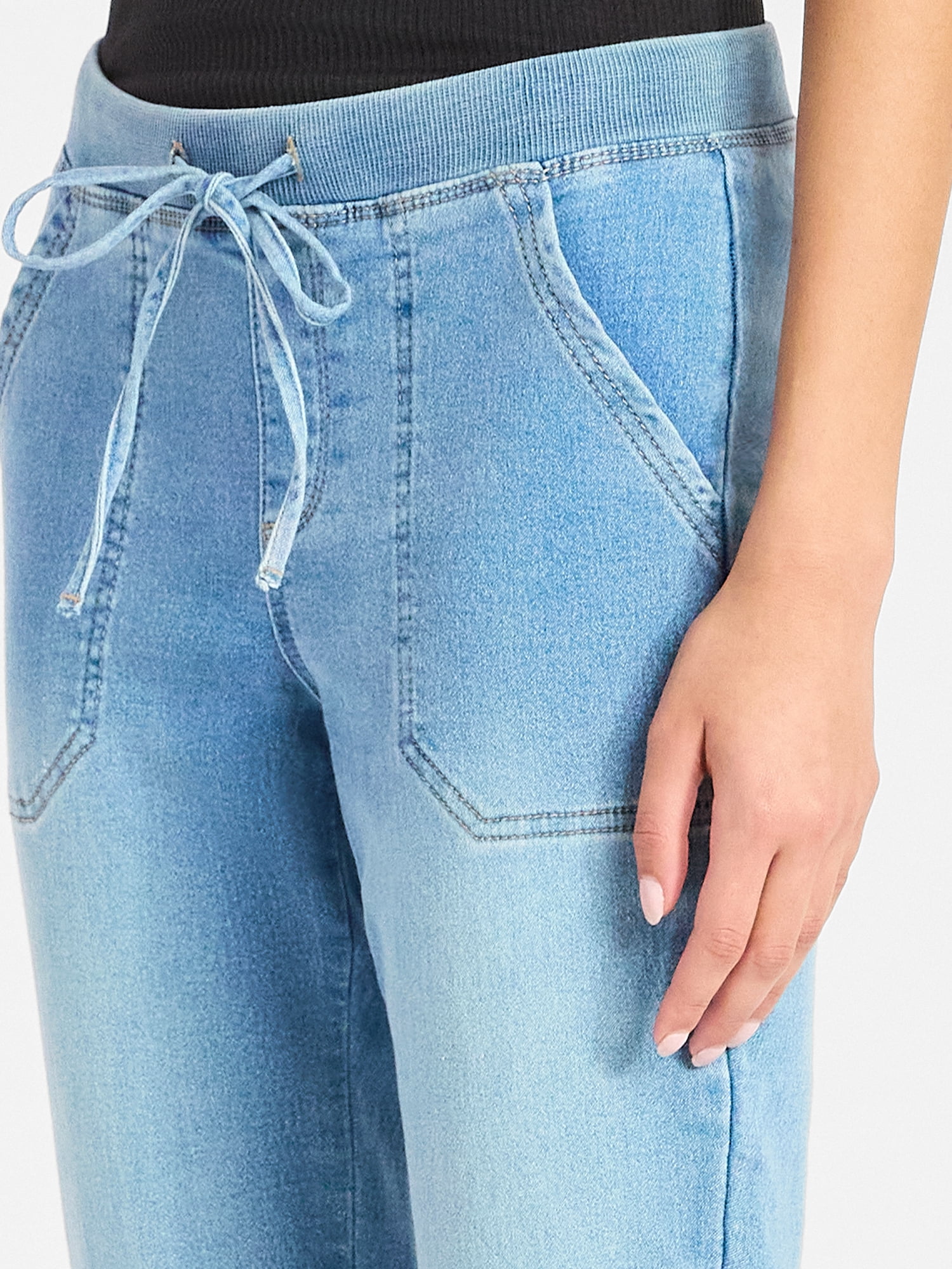 No Boundaries Ribbed Waist Bootcut Pants, 31.5'' Inseam, Women's