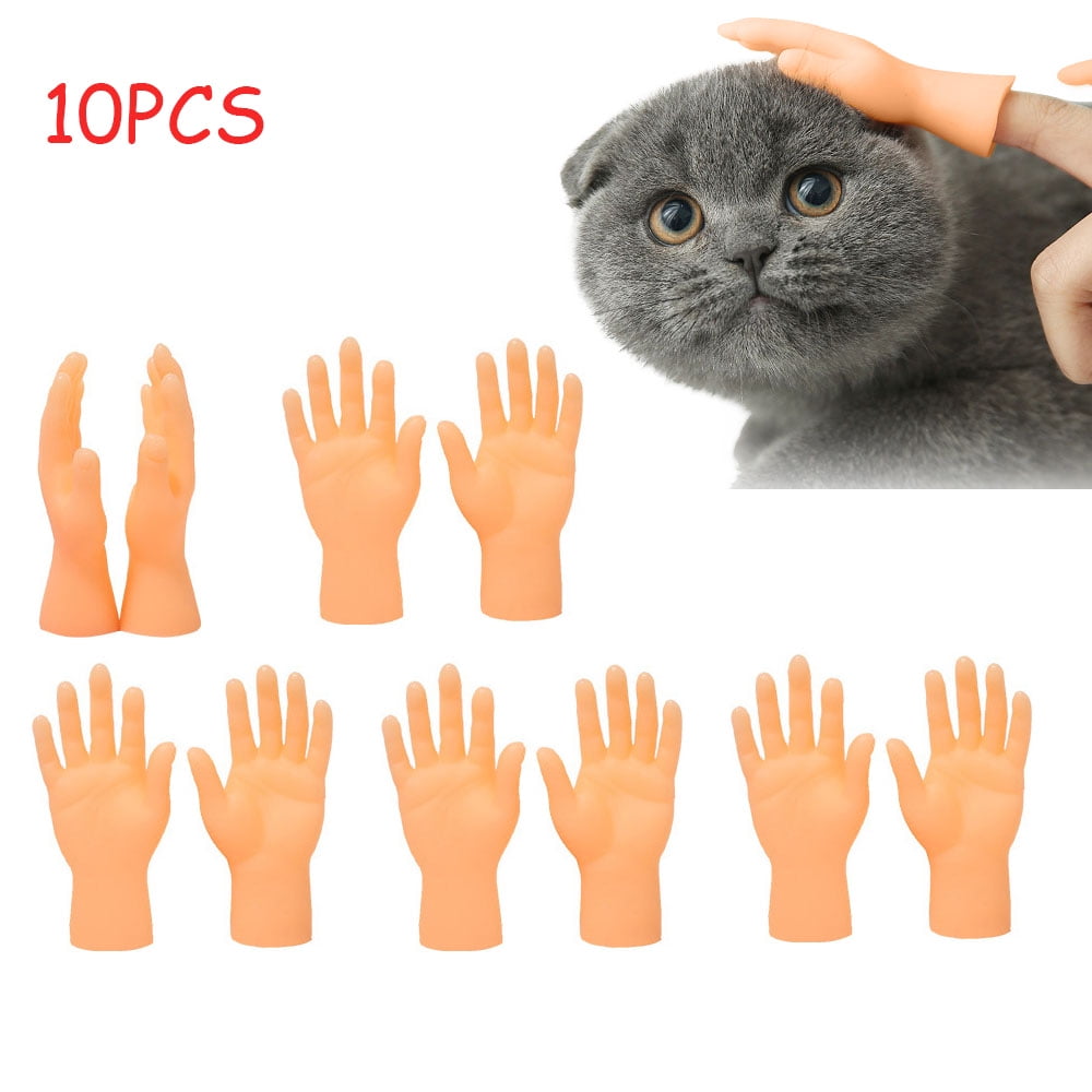 Tiny Hands for Fingers Mini Hands - 10 Pcs Small Rubber Hands Puppets Tiny  Hands for Your Fingers High Five Left Right Tiny Little Hands - Realistic