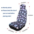 thumbnail image 4 of Sikiie Blue Skull Flower Car Seat Protector 2 Pack Car Seat Cushion Mat, Car Seat Covers for SUV, Truck, Van, 4 of 7