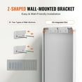 thumbnail image 6 of KFFKFF Wall-Hanging Cosmetic Mirror, 0.15" in Thickness, 36" x 48" Mirror Encased in Aluminum Alloy Frame & Shatter-Resistant Film, Durable Mirror with Z-Bracket, 6 of 9