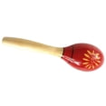 thumbnail image 4 of Maracas Musical Instruments Educational Handmade Wooden Maracas Rattles for Party Favors Musical Fun Birthday Parties Carnivals Long Red Carved Flowers, 4 of 5