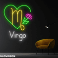 thumbnail image 3 of Glowneon Virgo Symbol Neon Sign, Virgo Zodiac Led Sign, Horoscope Art, 3 of 5