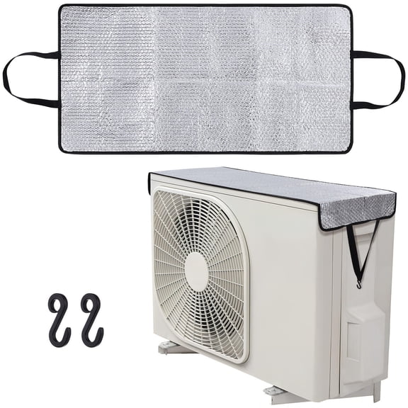 ETEREAUTY Plated Air Conditioner Cover with Aluminum Foil Insulation Panel for Outdoor Unit and Home Use