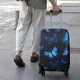 thumbnail image 3 of Black Blue Butterfly Pattern Luggage Cover Fashion Suitcase Cover Baggage Covers Fit 25-28 Inch Luggage (Go Travel), 3 of 5