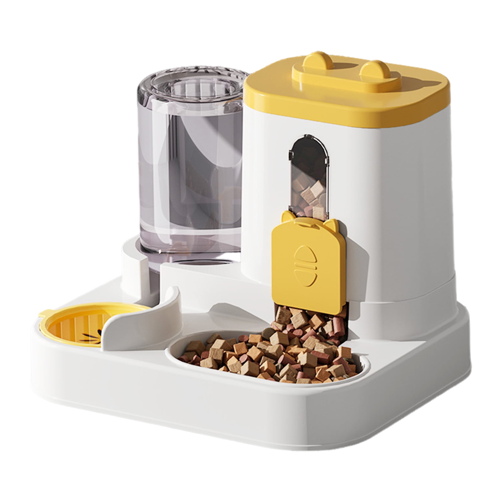 2-in-1 Pet Feeder And Water Dispenser Automatic Pet Dry Food And Water Dispenser Set for Small Medium Cats Dogs