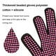 thumbnail image 2 of Guantes resistentes al calor con protuberancias de silicona Suministros para peinar el cabello (rosa), 2 of 9
