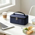 thumbnail image 4 of Large Insulated Lunch Bag Cooler Tote with Zipper Closure for Adults, Soft Lunch Box Cooler Bag with Top Handle for Men and Women, Portable Durable Lunch Tote Bag for Work Travel Office, 4 of 7